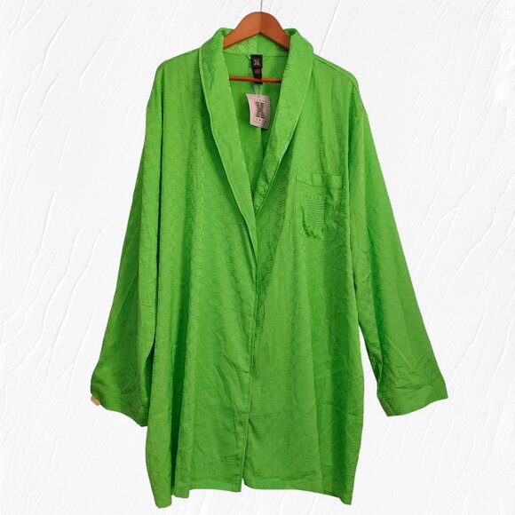 Savage X Fenty Men's Lounge Set Lime Green Smoking Jacket Lounge Pants XL NEW - Picture 4 of 13